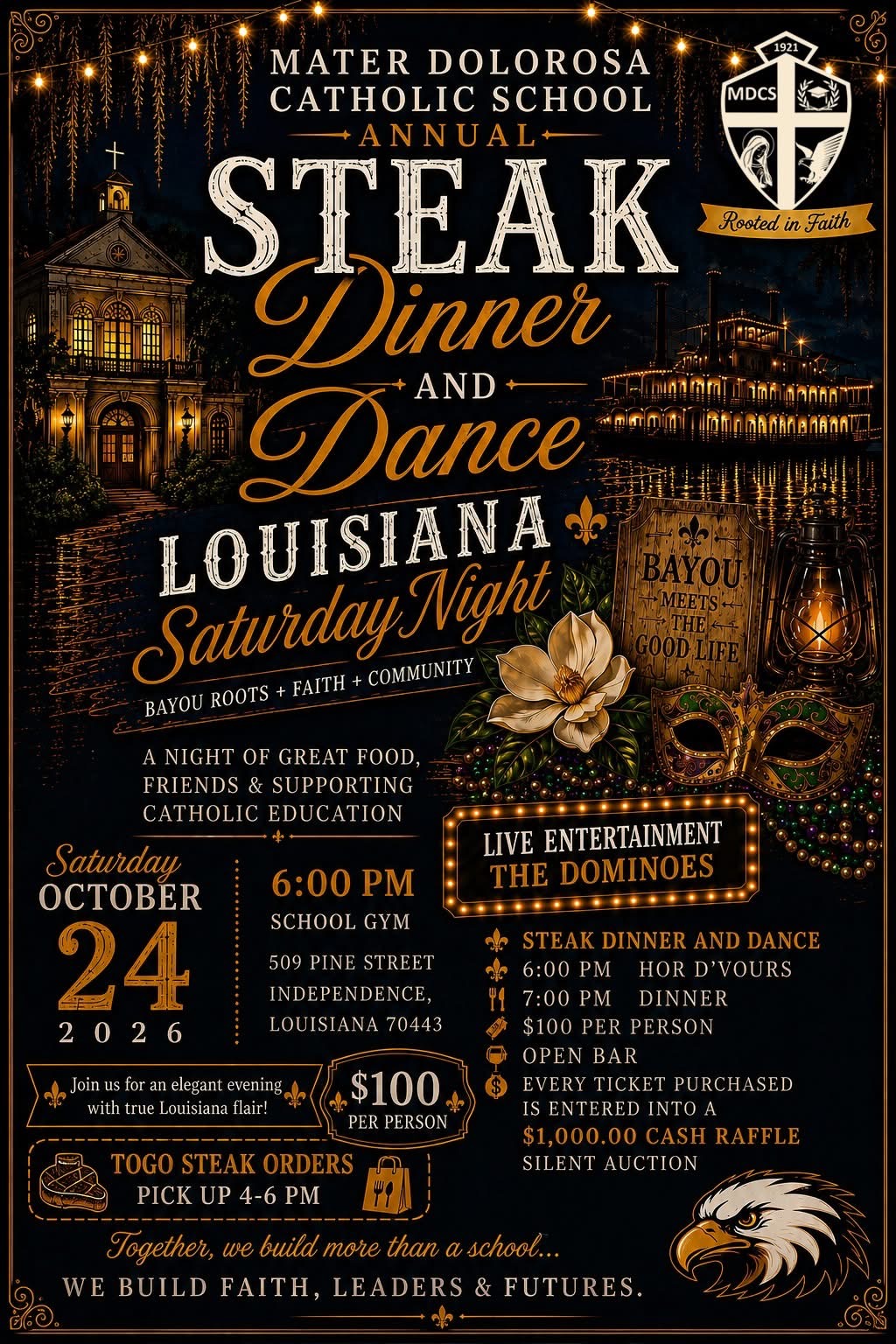 mdcs steak dinner flyer october 2026